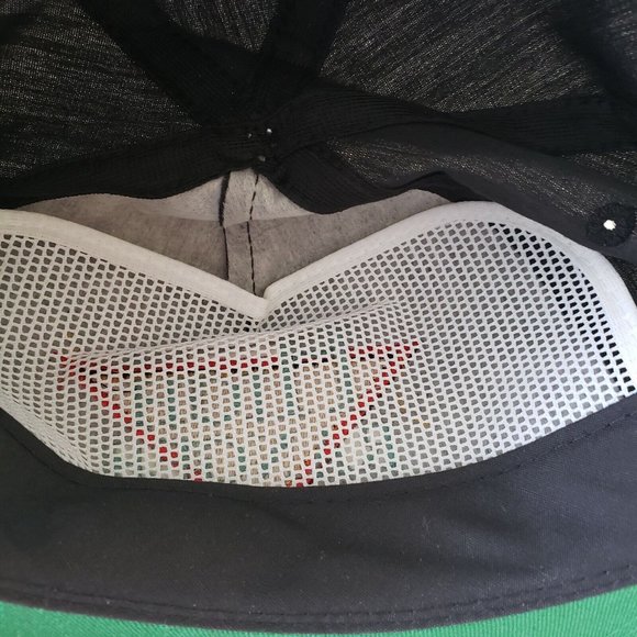 VINTAGE Grace High Ranger Hat Cap Strap Back Baseball Black K Brand Made in USA - Picture 8 of 9